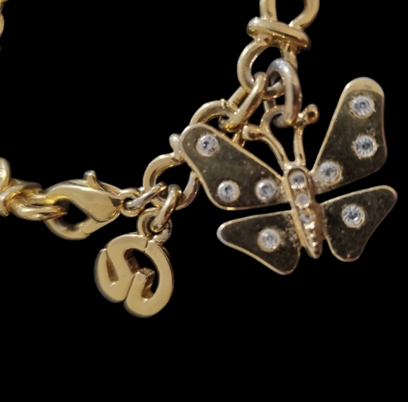 Saint John Gold Jeweled Butterfly Bracelet - Picture 2 of 3